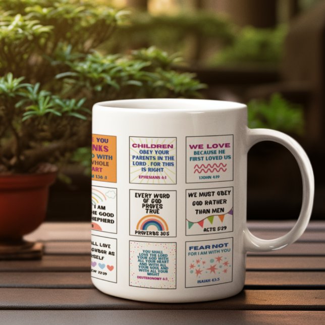 Niedliche Schrift Kinder Gedächtnisbibel Kaffeetasse (Von Creator hochgeladen)
