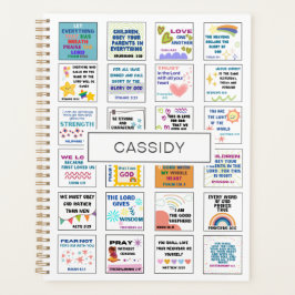 Niedliche Schrift Kinder Gedächtnisbibel Planer