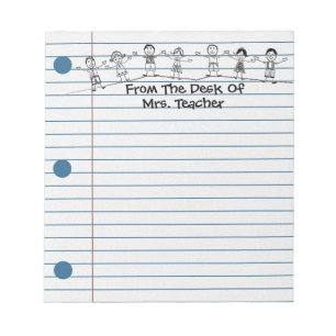 Niedliche Schule scherzt Illustration für Notizblock