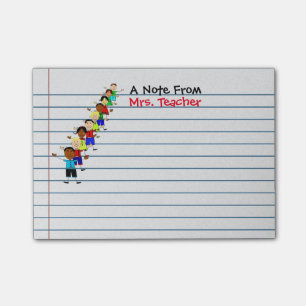 Niedliche Schule scherzt Lehrer-personalisierte Post-it Klebezettel