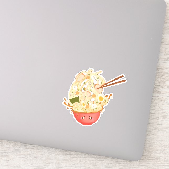 Niedliche Schüssel Ramen Aufkleber (Detail)