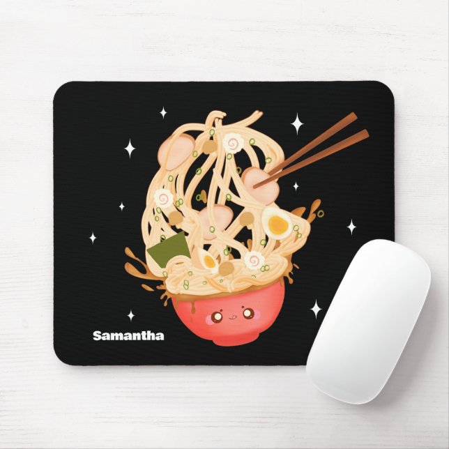 Niedliche Schüssel Ramen Mousepad (Mit Mouse)