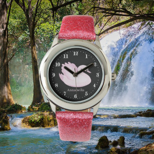 niedliche Schwanenliebhaber Vogelbeobachtung Armbanduhr