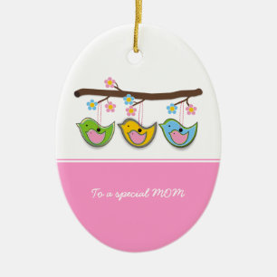 Niedliche schwangere Blume Muttertag Keramik Ornament