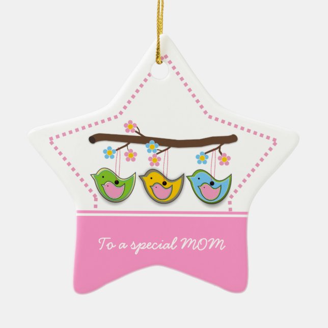 Niedliche schwangere Blume Muttertag Keramik Ornament (Vorne)