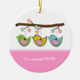 Niedliche schwangere Blume Muttertag Keramik Ornament