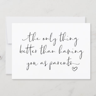 Niedliche schwangere Eltern, die wir erwarten Baby Karte