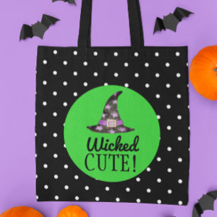Niedliche Schwarz-Grün-Halloween-Tasche