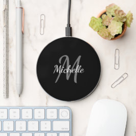 Niedliche Schwarz-Weiß-Monogramm