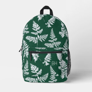 Niedliche Schwarz-Weiß-Muster-Monogramm-Initialen Bedruckter Rucksack