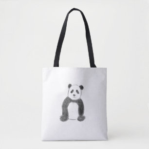 Niedliche Schwarz-Weiß-Panda-Skizze