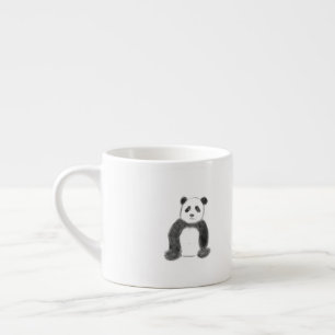 Niedliche Schwarz-Weiß-Panda-Skizze Espressotasse