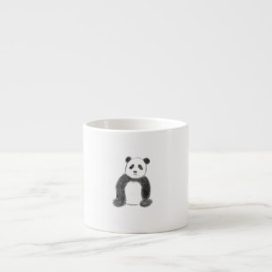 Niedliche Schwarz-Weiß-Panda-Skizze Espressotasse