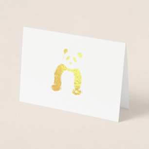 Niedliche Schwarz-Weiß-Panda-Skizze Folienkarte