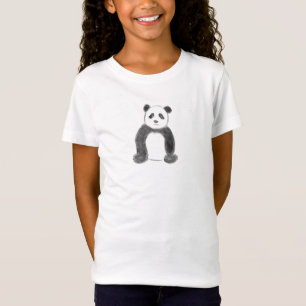 Niedliche Schwarz-Weiß-Panda-Skizze T-Shirt