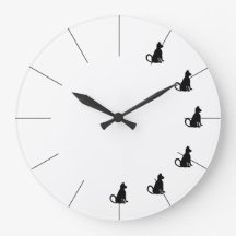 Niedliche Schwarz-Weiß-Uhr-CricketDiane