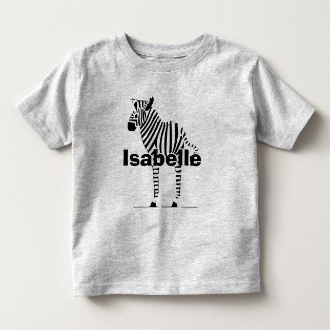 Niedliche Schwarz-Weiß Zebra Liebhaber Geschenke Kleinkind T-shirt (Vorderseite)