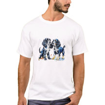 Niedliche Schwarz-weiße Cocker Hundefreunde