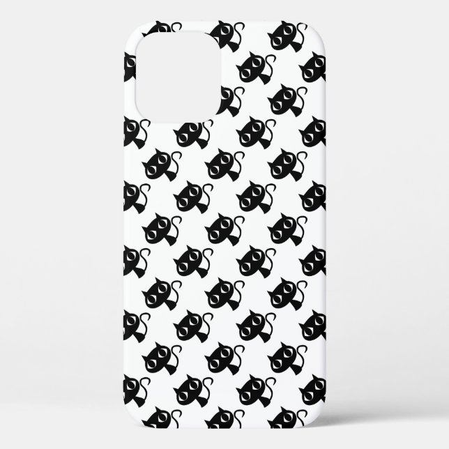 Niedliche Schwarz-weiße Katzen Case-Mate iPhone Hülle (Rückseite)
