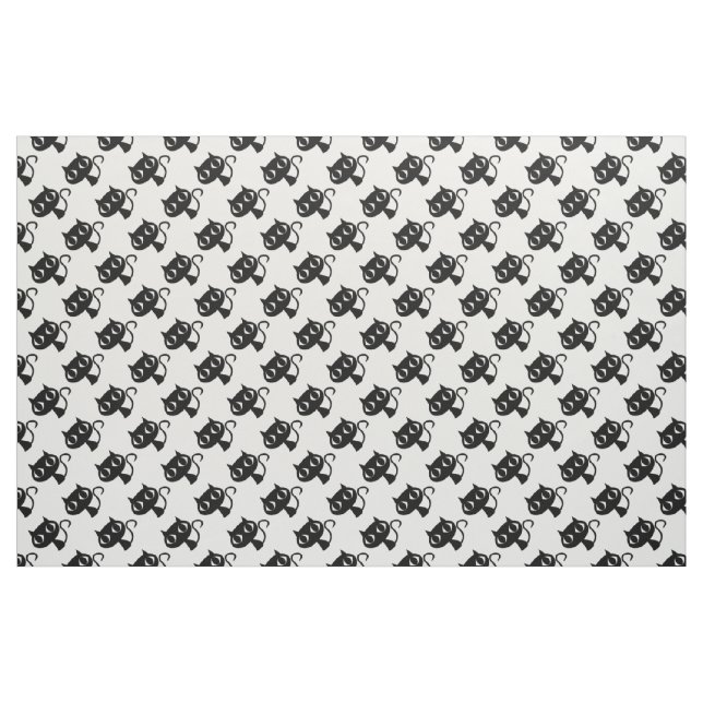 Niedliche Schwarz-weiße Katzen Stoff (Fat Quarter (45,7 x 55,9 cm))