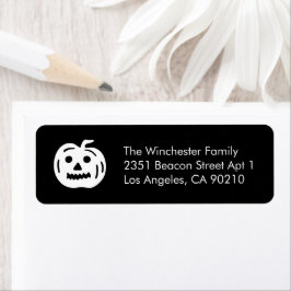 Niedliche Schwarz-weiße Kürbisspass Halloween-Adre