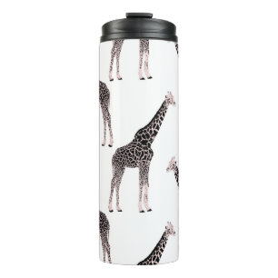 Niedliche Schwarz-weiße Rosa Giraffe Thermosbecher