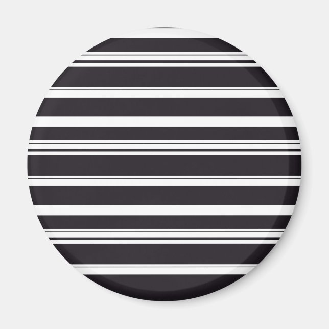 Niedliche Schwarz-weiße Streifen Magnet (Vorne)