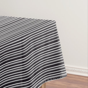 Niedliche Schwarz-weiße Streifen Tischdecke