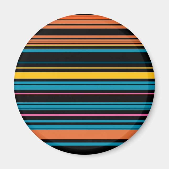 Niedliche schwarzblaue Streifen Magnet (Vorne)