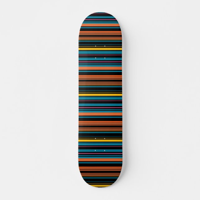 Niedliche schwarzblaue Streifen Skateboard (Vorne)