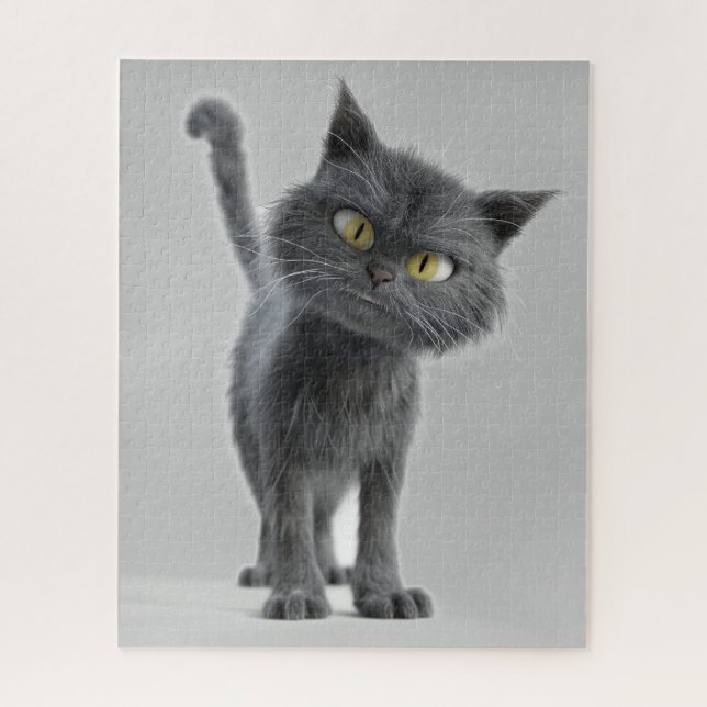 NIEDLICHE SCHWARZE CAT JIGSAW PUZZLE (Vertikal)