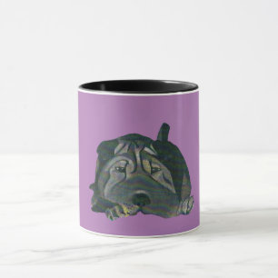 Niedliche Schwarze Chinesische Shar Pei Tasse