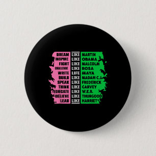 Niedliche Schwarze Geschichte Monat Aka Spaß T-Shi Button