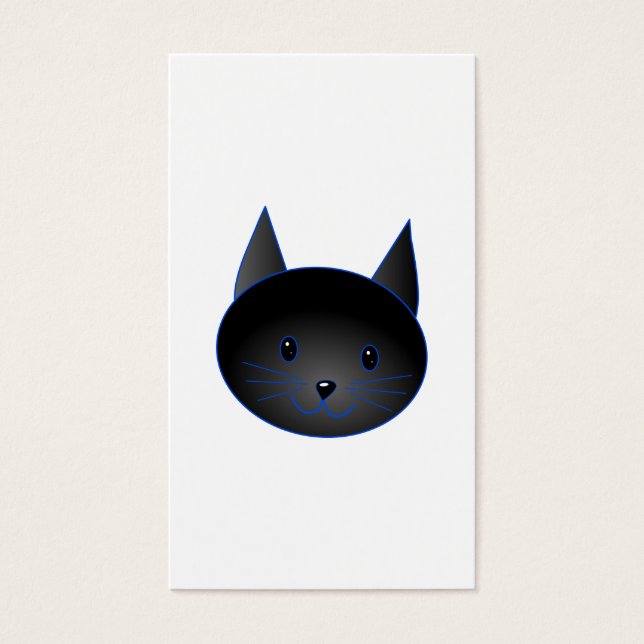 Niedliche schwarze Katze. Cat Cartoon Abbildung. (Vorderseite)