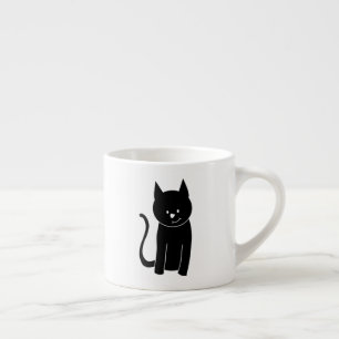 Niedliche Schwarze Katze Espressotasse