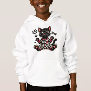 Niedliche Schwarze Katze Hoodie