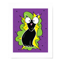 Niedliche Schwarze Katze Illustration - Kinder Tie