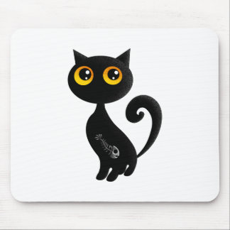 Niedliche schwarze Katze Mousepad