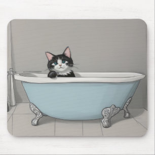 Niedliche Schwarze Katze Mousepad
