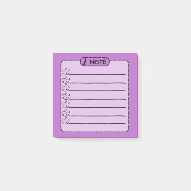 Niedliche schwarze Katze Personalisiert Post-it-Hi Post-it Klebezettel (Vorderseite)