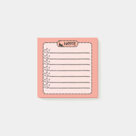 Niedliche schwarze Katze Personalisiert Post-it-Hi Post-it Klebezettel