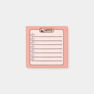 Niedliche schwarze Katze Personalisiert Post-it-Hi Post-it Klebezettel