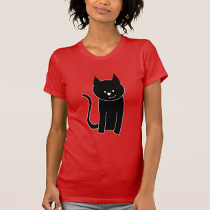 Niedliche schwarze Katze T-Shirt