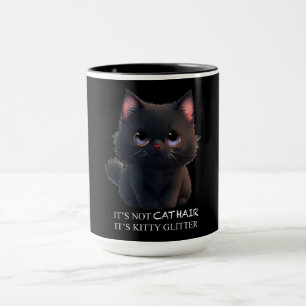 Niedliche schwarze Katze Tasse