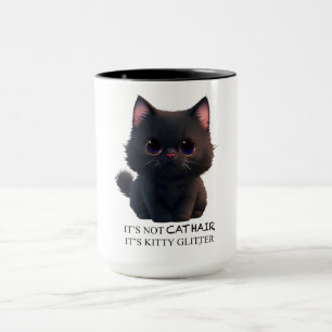 Niedliche schwarze Katze Tasse