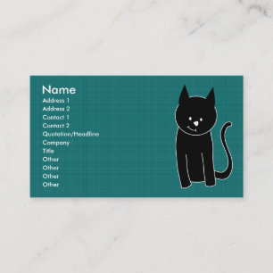 Niedliche schwarze Katze Visitenkarte