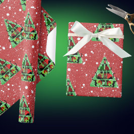 Niedliche Schwarze Katzen in Sweaters Weihnachtsba Geschenkpapier