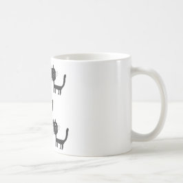 Niedliche schwarze Katzen Kunst Tasse