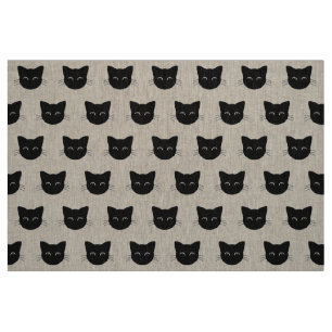 Niedliche schwarze Katzen Stoff