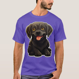 Niedliche schwarze Labrador Hunde Schokolade Labra T-Shirt